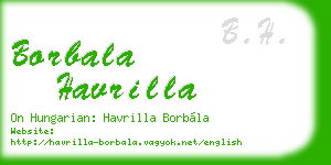 borbala havrilla business card